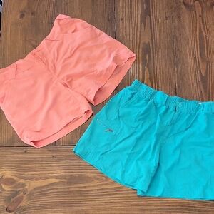 Columbia Outdoor Shorts, Bundle Of 2, Coral And Blue, Women's M, Gorpcore